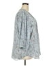 Rose + Olive 100% Polyester Blue 3/4 Sleeve Blouse Size 2X - photo 4