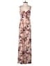 Xhilaration 100% Polyester Floral Ivory Jumpsuit Size XS - photo 1