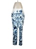 Black Label by Chico's Print Blue Casual Pants Size Med (1.5) - photo 1