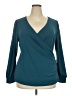 Universal Standard Teal Long Sleeve Blouse Size 18 (M) - photo 1