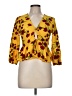 Topshop 100% Polyester Yellow 3/4 Sleeve Blouse Size 6 - photo 1