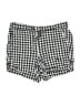 Per Se Checkered-gingham Black Shorts Size M - photo 1
