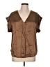Rails Brown Short Sleeve Blouse Size L - photo 1