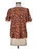 Papermoon 100% Polyester Animal Print Orange Short Sleeve Blouse Size XS - photo 1
