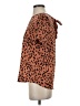 Papermoon 100% Polyester Animal Print Orange Short Sleeve Blouse Size XS - photo 5