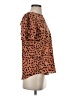 Papermoon 100% Polyester Animal Print Orange Short Sleeve Blouse Size XS - photo 4