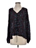 Parker Black Long Sleeve Silk Top Size S - photo 1