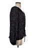 Parker Black Long Sleeve Silk Top Size S - photo 4