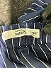MNG 100% Polyester Stripes Blue Casual Pants Size M - photo 7