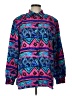 Alia 100% Polyester Print Blue Long Sleeve Blouse Size L - photo 1