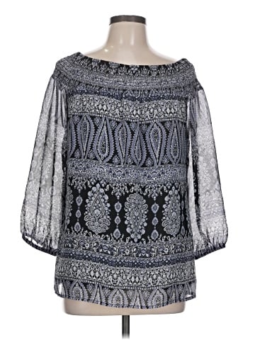 AB Studio 3/4 Sleeve Blouse (view 1)