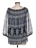 AB Studio 100% Polyester Blue 3/4 Sleeve Blouse Size L - photo 2