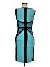 Cache Color Block Teal Cocktail Dress Size 8 - photo 2
