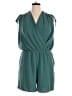 Gilli 100% Polyester Solid Teal Romper Size 1X - photo 1