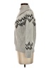 Max Studio Chevron-herringbone Gray Turtleneck Sweater Size S - photo 5