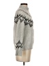 Max Studio Chevron-herringbone Gray Turtleneck Sweater Size S - photo 4
