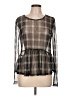Good Luck Gem Gray Long Sleeve Blouse Size L - photo 1