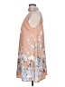Peppermint 100% Polyester Floral Tan Casual Dress Size L - photo 5