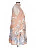 Peppermint 100% Polyester Floral Tan Casual Dress Size L - photo 4
