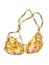 Xhilaration Floral Yellow Orange Swimsuit Top Size M (estimated) - photo 1