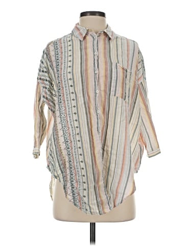 Akemi + Kin 3/4 Sleeve Button-Down Shirt (view 1)