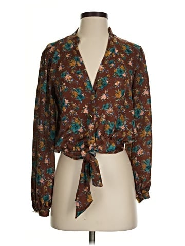 Zara Basic Long Sleeve Blouse (view 1)