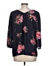 Skies Are Blue 100% Polyester Black 3/4 Sleeve Blouse Size L - photo 2
