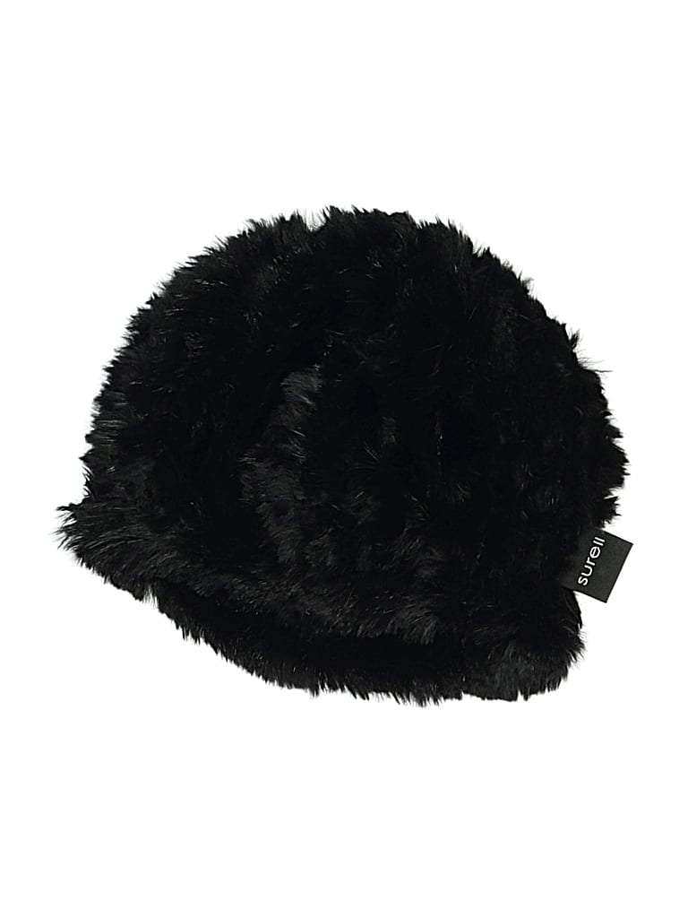 Pre-owned Surell Beanie Hat In Black