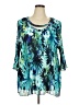 Catherines 100% Polyester Blue 3/4 Sleeve T-Shirt Size 2X - photo 1