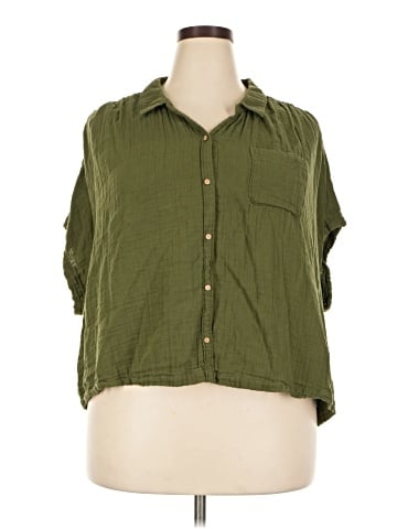 Old Navy 3/4 Sleeve Button-Down Shirt (view 1)