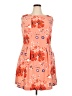 Taylor Print Orange Casual Dress Size 18 - photo 1