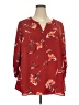 Daniel Rainn 100% Polyester Red 3/4 Sleeve Blouse Size 2X - photo 1