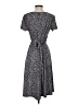 Perceptions Polka Dots Gray Casual Dress Size S - photo 2