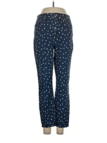 Madewell The High-Rise Slim Crop Boyjean: Bleached Dot Edition (view 1)