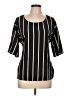 Tua 100% Polyester Black 3/4 Sleeve Top Size L - photo 1