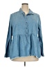 True Craft 100% Cotton Blue 3/4 Sleeve Blouse Size 2X - photo 1