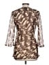 INC International Concepts 100% Polyester Brown 3/4 Sleeve Blouse Size 10 - photo 2