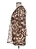 INC International Concepts 100% Polyester Brown 3/4 Sleeve Blouse Size 10 - photo 5