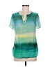 Per Una 100% Polyester Teal Short Sleeve T-Shirt Size 8 - photo 1