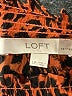 Ann Taylor LOFT 100% Polyester Animal Print Orange Long Sleeve Blouse Size Lg Petite - photo 7