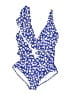 Profile by Gottex Print Blue One Piece Swimsuit Size 16 - photo 1
