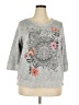 Style&Co Floral Gray Pullover Sweater Size 2X - photo 1