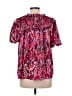 TCEC 100% Polyester Pink Short Sleeve Blouse Size M - photo 2