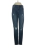 Express Jeans Hearts Blue Jeans Size 4 - photo 1