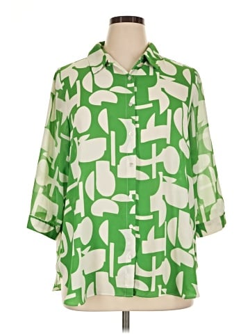 Rose + Olive 3/4 Sleeve Blouse (view 1)