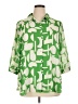 Rose + Olive Print Green 3/4 Sleeve Blouse Size 1X - photo 1