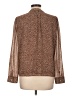 J.Crew Factory Store 100% Polyester Animal Print Brown Long Sleeve Blouse Size L - photo 2