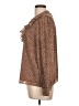 J.Crew Factory Store 100% Polyester Animal Print Brown Long Sleeve Blouse Size L - photo 5