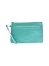 Firenze 100% Leather Teal Leather Wristlet One size - photo 1