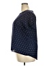 Papermoon 100% Polyester Polka Dots Blue Short Sleeve Blouse Size XXL - photo 5